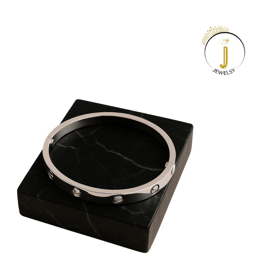 Elegant Silver Cartier Handcuff