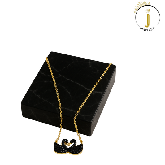 Elegant Black Swan Pendant